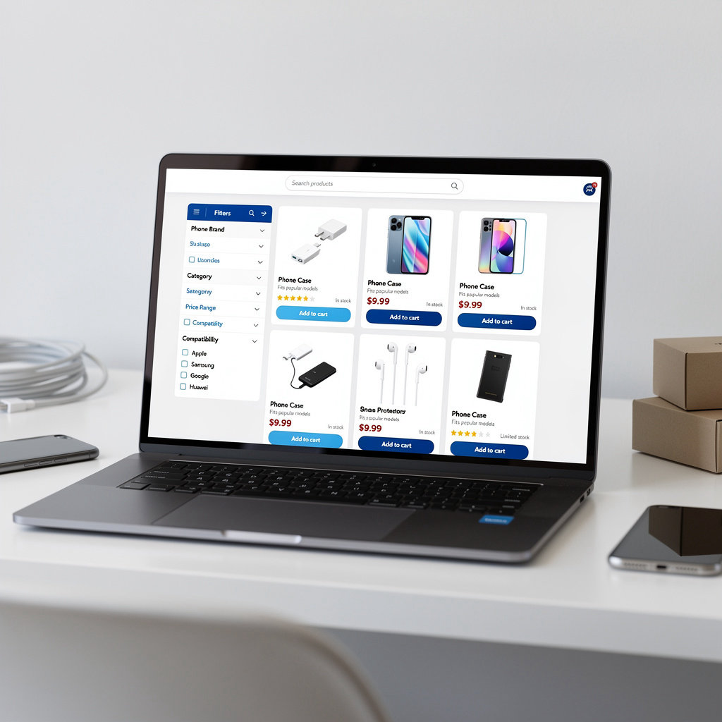 IT Care Center mobile phone accessories and parts inventory - chargers, cases, screen protectors, batteries and more